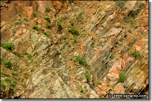 Exposed Wet Mountains granite