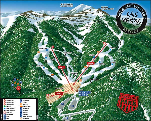 Las Vegas Ski and Snowboard Resort trail map