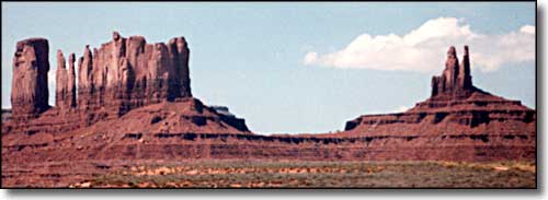 Sandstone formations, Monument Valley