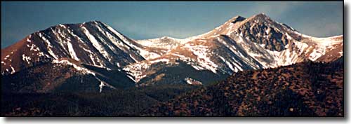Culebra Peak and Red Mountain from near Stonewall, Colorado