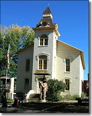 The old Colfax County Courthouse in Springer, NM
