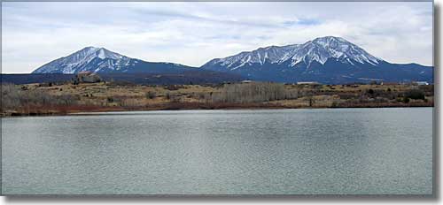 Wahatoya Lakes State Wildlife Area with the Spanish Peaks in the background