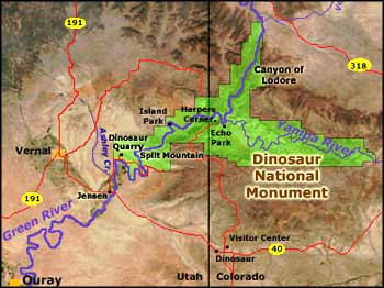 Dinosaur National Monument map