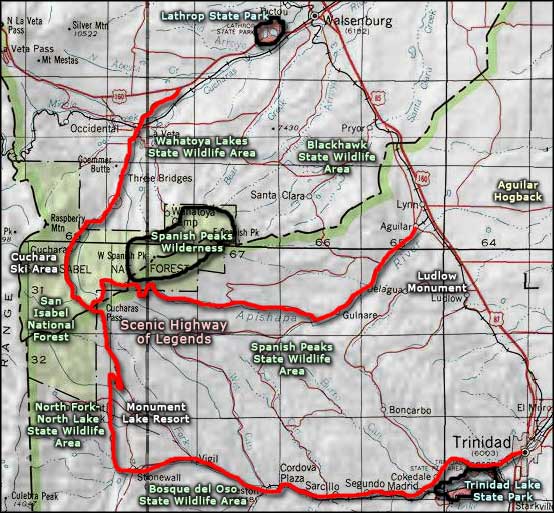 Lathrop State Park area map