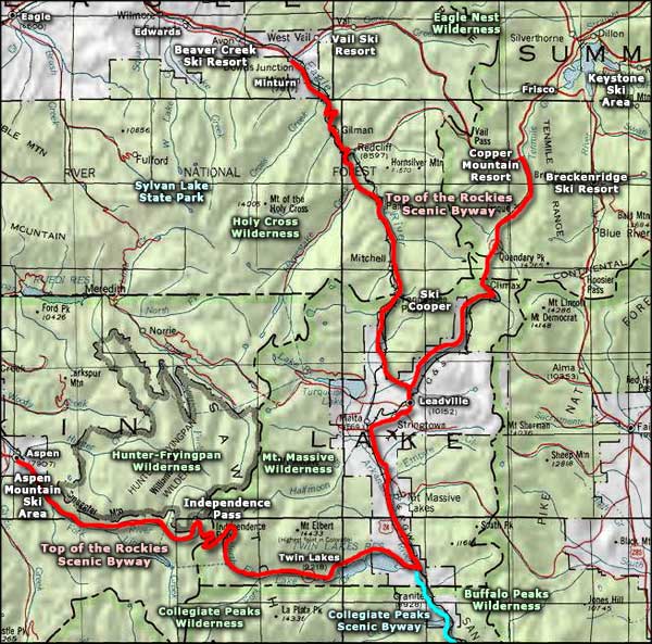 Eagles Nest Wilderness area map