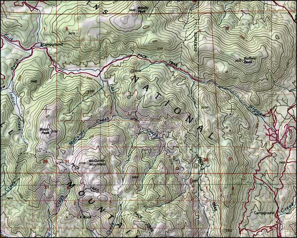 Lost Creek Wilderness map