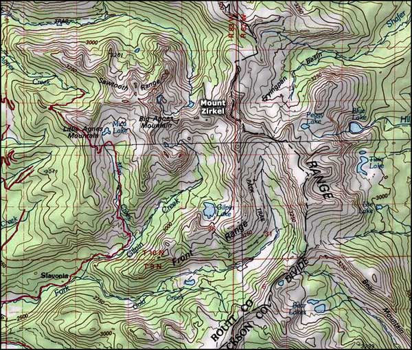 Mount Zirkel Wilderness map