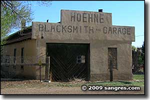 Blacksmith shop and garage, Hoehne, Colorado