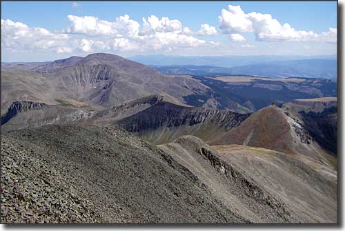 The view south from the summit of San Luis Peak in La Garita Wilderness
