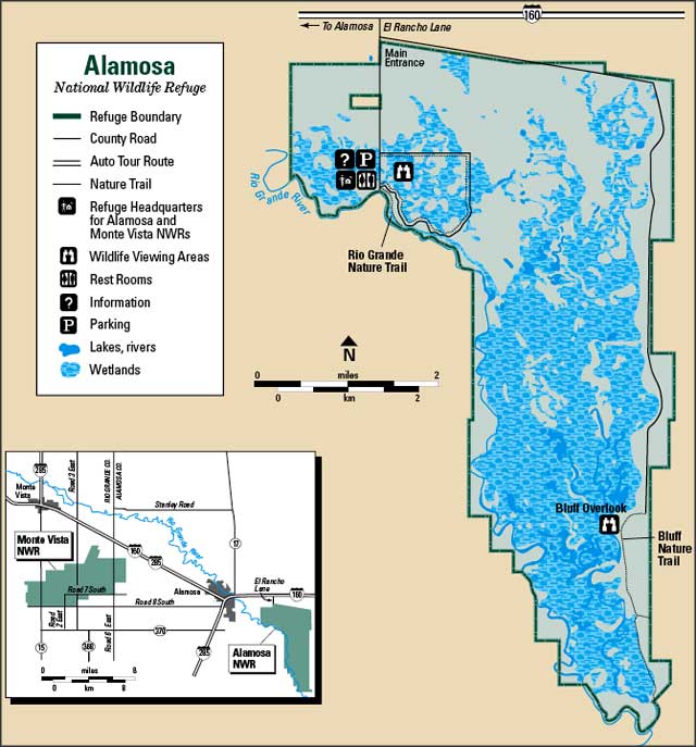 Alamosa National Wildlife Refuge map