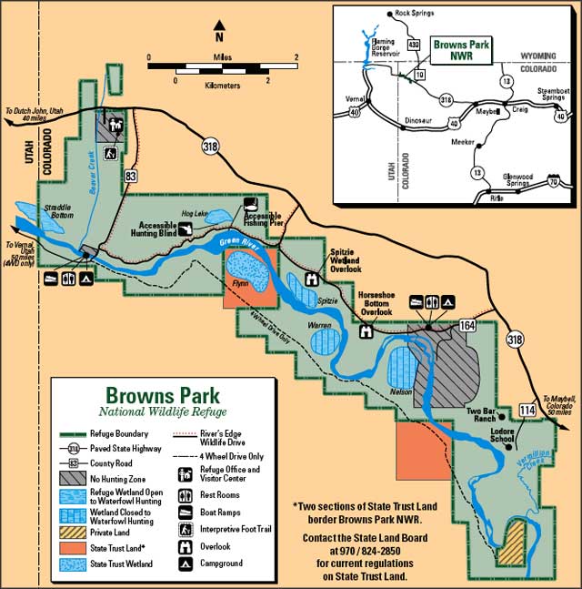 Browns Park National Wildlife Refuge map