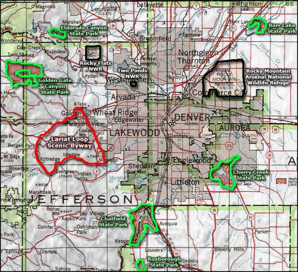 Rocky Mountain Arsenal National Wildlife Refuge area map