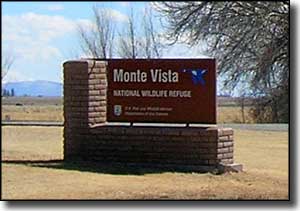 Monte Vista National Wildlife Refuge sign