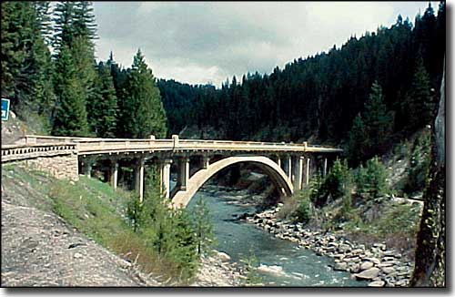 Rainbow Bridge on the Payette River Scenic Byway in Idaho