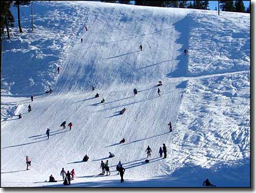 Skiers at Little Ski Hill