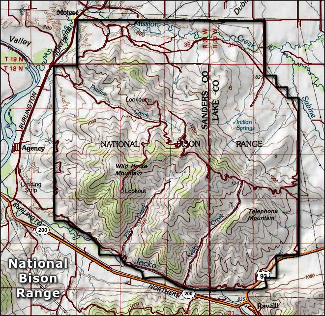 National Bison Range map