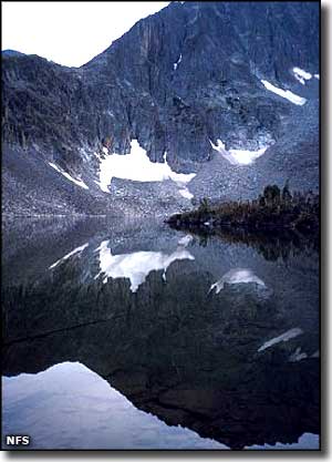 Cave Lake in the Crazy Mountains
