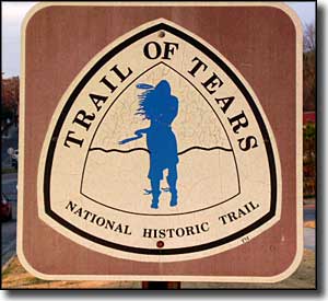Trail of Tears road sign