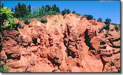 Rock formations in Devils Kitchen along the Nebo Loop Scenic Byway