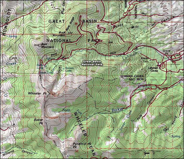 Great Basin National Park map