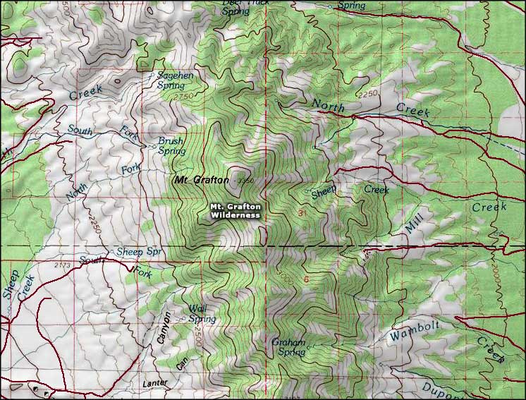 Mt. Grafton Wilderness map