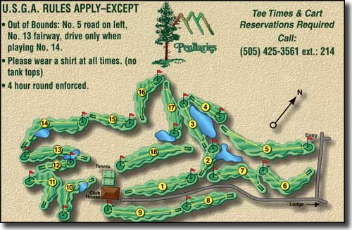 Links map of Pendaries Golf Course