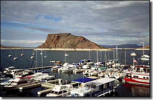 The marina at Elephant Butte Lake State Park
