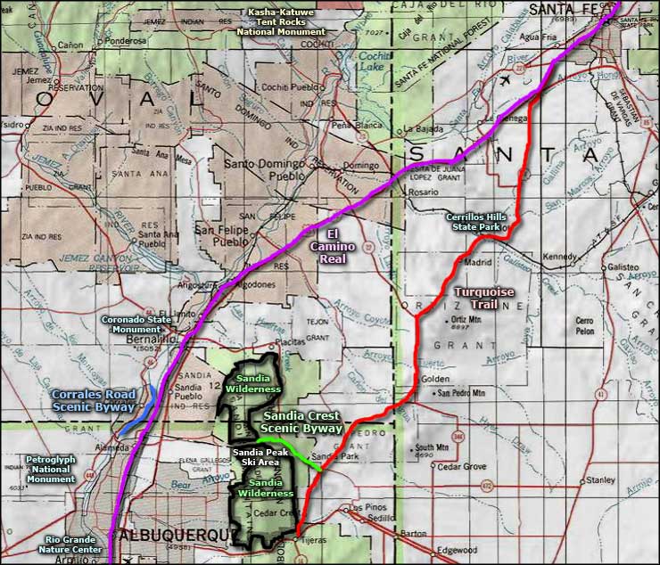 Coronado State Monument area map