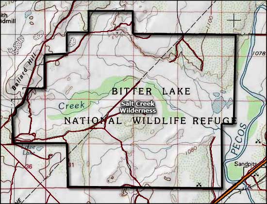 Salt Creek Wilderness map