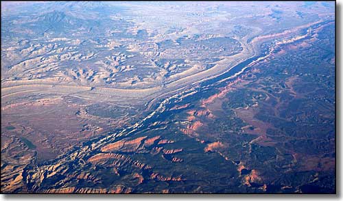 Aerial view of Waterpocket Fold