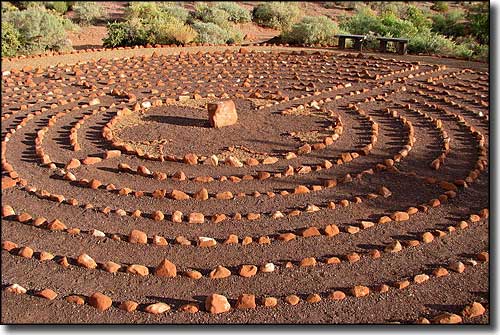 The Desert Rose Labyrinth in Ivins, Utah
