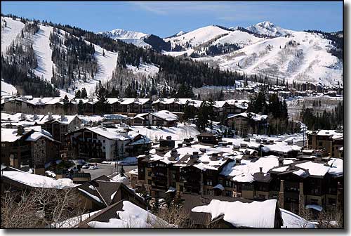 The base area at Deer Valley Resort