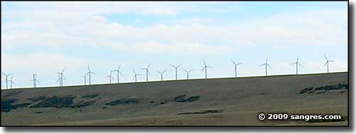 Wind turbines south of Medicine Bow, Wyoming