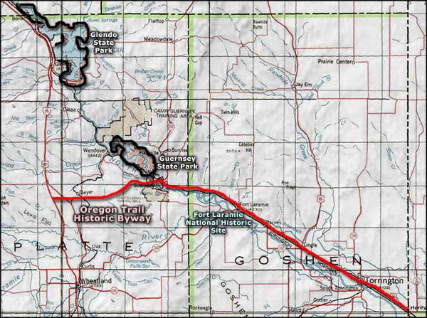 Fort Laramie National Historic Site area map